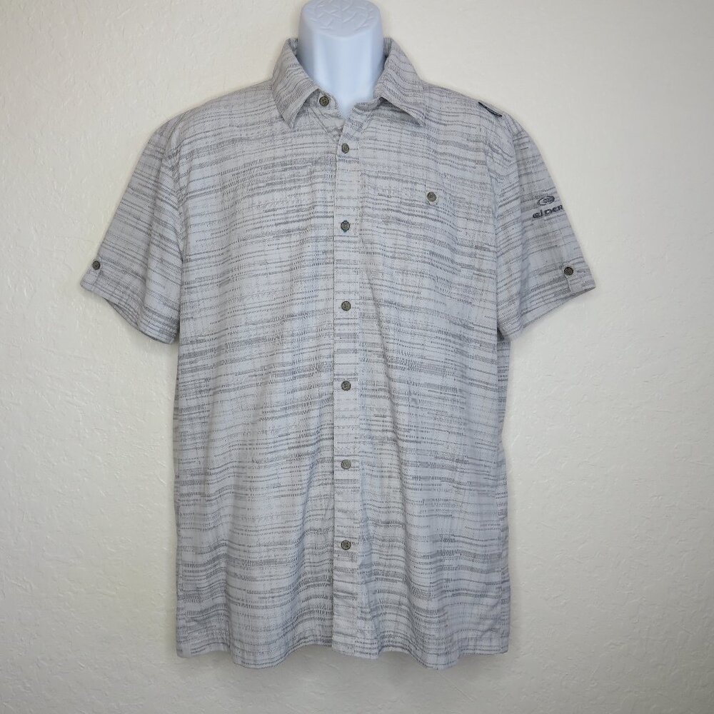 Eider* Men's Short Sleeve Button Down Straight Hem Single Chest Pocket Shirt~ XL